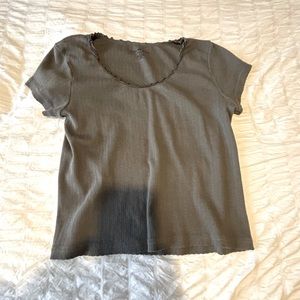 brandy melville dark grey charcoal color top